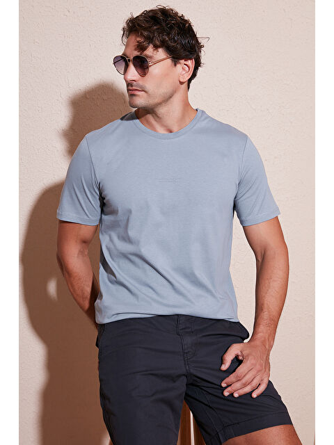 Buratti Pamuklu Baskılı Regular Fit Bisiklet Yaka %100 Pamuk Tişört 59020205 - S000421663-17308