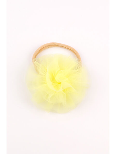 Le Mabelle Sarı  Tül Çiçek Kız Çocuk Saç Bandı - S000438985-20072