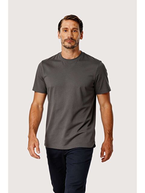 igs Füme %100 Pamuk Erkek Tişört – Bisiklet Yaka