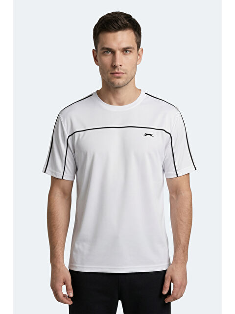 SLAZENGER REVIVE Erkek Beyaz Tişört