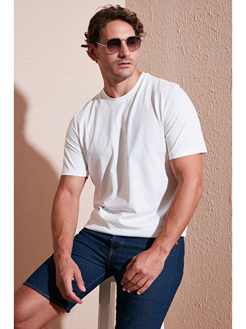 Buratti Pamuklu Baskılı Regular Fit Bisiklet Yaka %100 Pamuk Tişört 59020205 - S000421663-19965