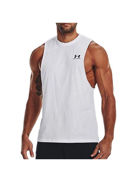 Under Armour Left Chest Cuf Off Erkek Beyaz Atlet