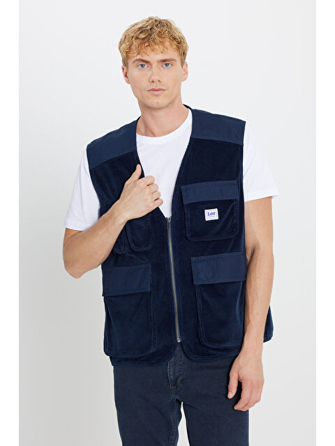 Lee %100 Pamuk Regular Fit Normal Kesim Gömlek Yaka Cepli Yelek - S000530619-21164