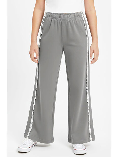 Modanino Kız Çocuk Eşofman Alt -3 İplik Diyagonal Kumaş- 6-14 Yaş 12460 - S000486458-74