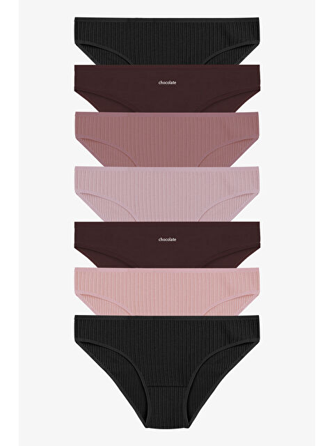 Koza İç Giyim Kadın 7'li Desenli Pamuklu Elastanlı Külot - S000435065-37315