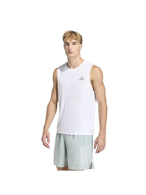 Adidas Running Essentials Erkek Beyaz Yuvarlak Yaka Atlet