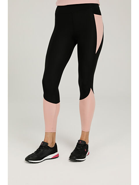 Lumberjack MARTA COLORBLOCK LEGGINGS Siyah Kadın Tayt