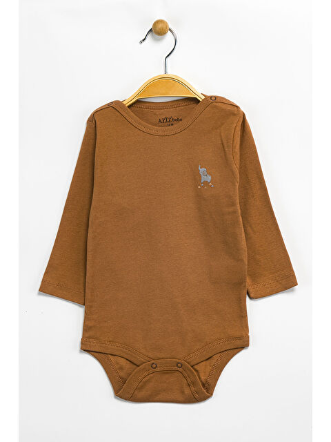 AZİZ BEBE Erkek Kız Bebek Çıtçıtlı % 100 Pamuk Body & Zıbın 0 Ay - 12 Ay - S000486735-19413
