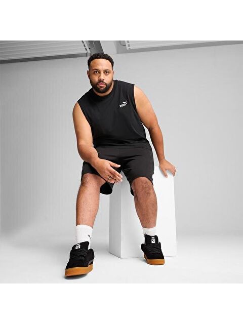 Puma Essentials Erkek Siyah Yuvarlak Yaka Atlet