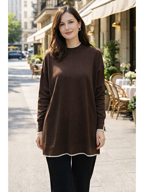 Remsa Basic Örme Merserize Tunik 17036 Kahverengi - S000494602-19413