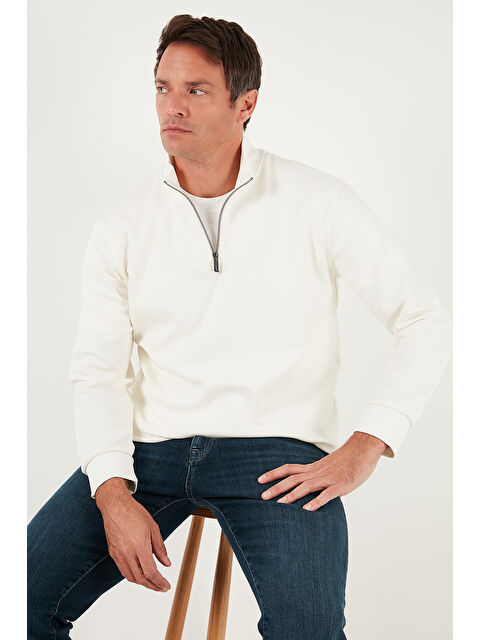 Buratti Pamuklu Regular Fit Yarım Fermuarlı Dik Yaka Sweat 5905470 - S000450984-19965