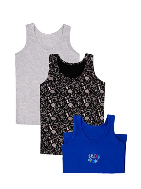 Domikids Erkek Çocuk Pamuklu Atlet 3'lü Paket - S000175489-37285