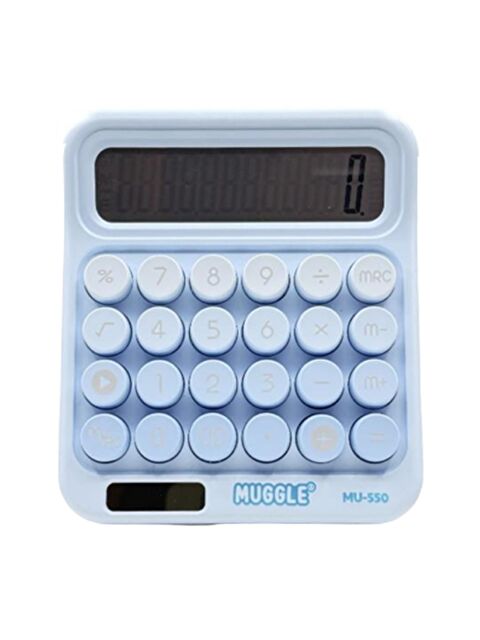 Muggle MU-550 Masaüstü 12 Haneli Pilli Hesap Makinesi Mavi - S000421674-17234