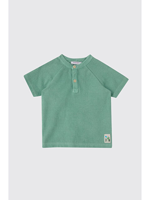 Panço Erkek Bebek Kısa Kollu Yeşil Tişört - S000525865-18194