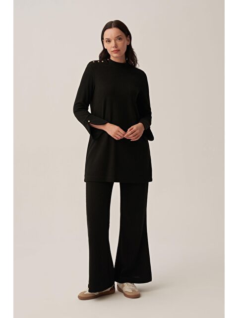 ALLDAY Siyah-Pilise Detaylı Pantolonlu Takım - S000501431-19351