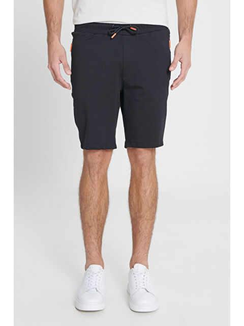 Altınyıldız Classics Erkek Siyah Standart Fit Normal Kesim Pamuklu Cepli Şort