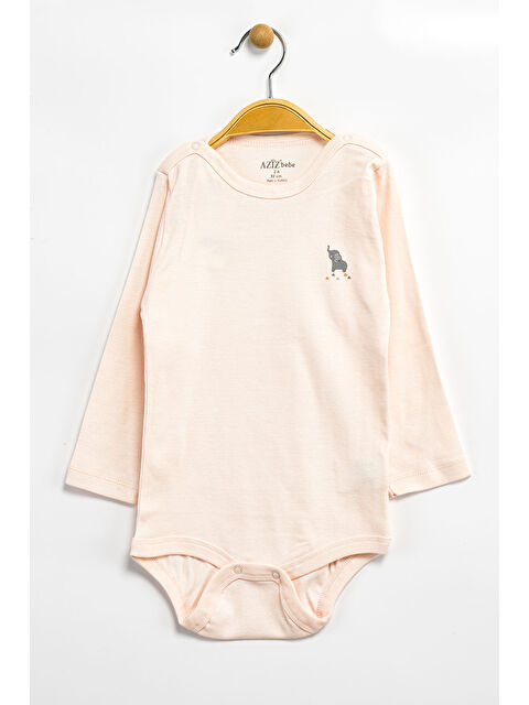 AZİZ BEBE Erkek Kız Bebek Çıtçıtlı % 100 Pamuk Body & Zıbın 0 Ay - 12 Ay - S000486735-7152