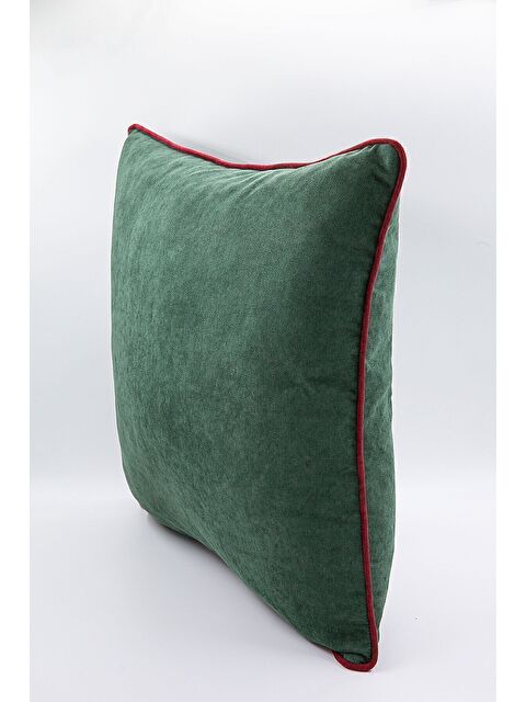Asdiva Panbiy Süet Dokulu Düz Punch (panç) İçin Uygun Bordo Biyeli Yeşil Dekoratif Kırlent Kılıfı - S000462907-19951