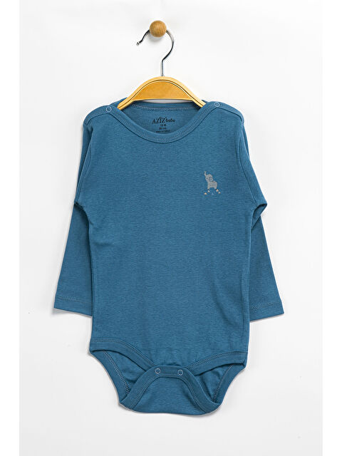 AZİZ BEBE Erkek Kız Bebek Çıtçıtlı % 100 Pamuk Body & Zıbın 0 Ay - 12 Ay - S000486735-20019