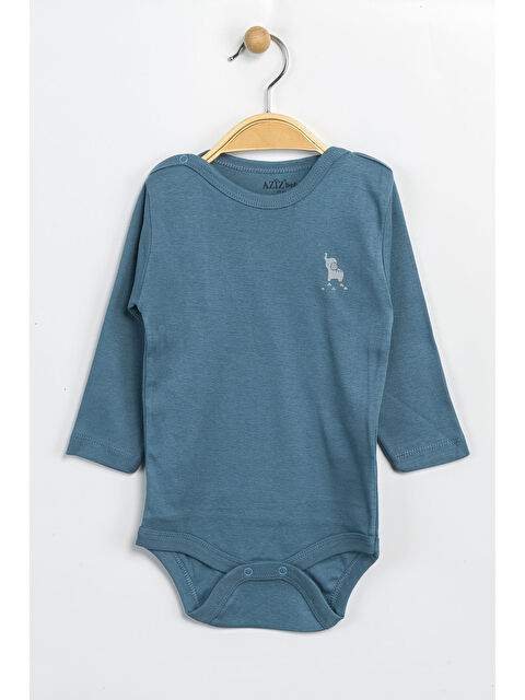 AZİZ BEBE Erkek Kız Bebek Çıtçıtlı % 100 Pamuk Body & Zıbın 0 Ay - 12 Ay - S000486735-33408