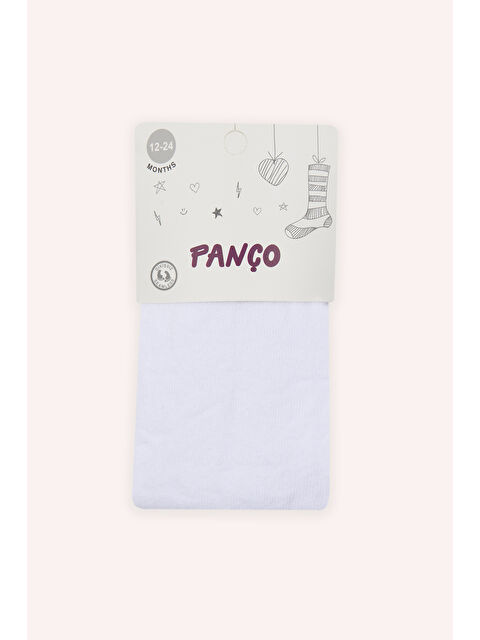 Panço Kız Bebek Pamuklu Beyaz Külotlu Çorap - S000525867-20063