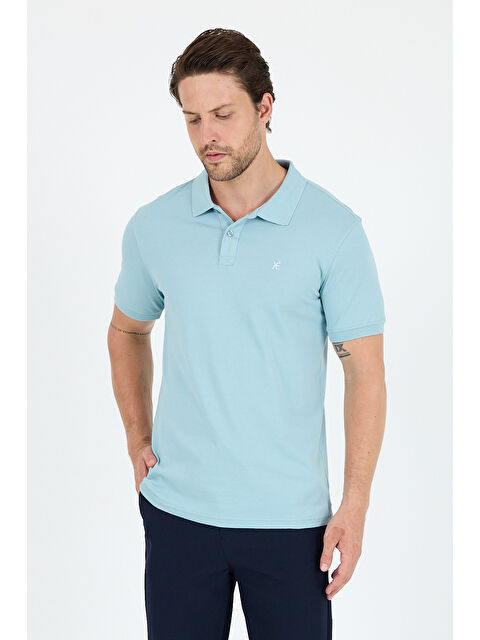Rodi Polo Yaka Kısa Kollu Pike Erkek %100 Pamuk Tişört - S000416984-1180