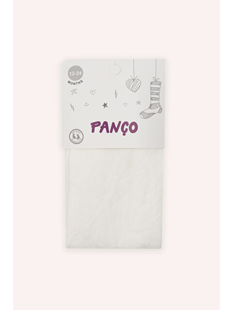 Panço Kız Bebek Pamuklu Ekru Külotlu Çorap - S000525867-19965