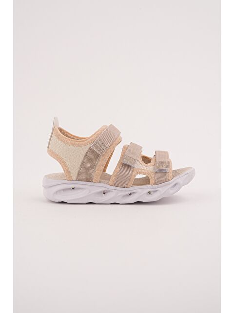 Muggo TATU Kız Çocuk Cırtlı Işıklı Sandalet