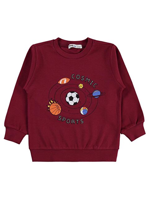 Civil Boys Cosmic Baskılı 2-5 Yaş Sweatshirt Km - Bordo 2-3 Yaş - S000510732-19951