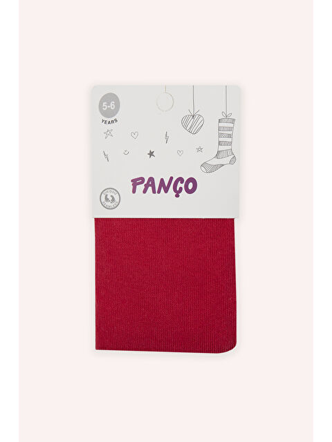 Panço Kız Çocuk Pamuklu Kırmızı Külotlu Çorap - S000525868-20045