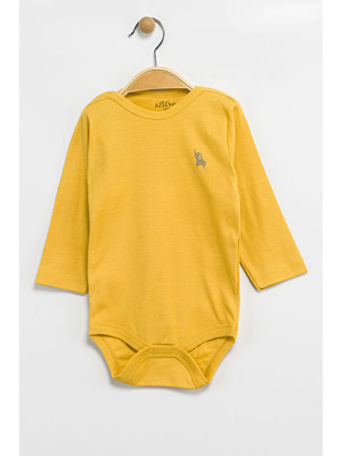 AZİZ BEBE Erkek Kız Bebek Çıtçıtlı % 100 Pamuk Body & Zıbın 0 Ay - 12 Ay - S000486735-7379