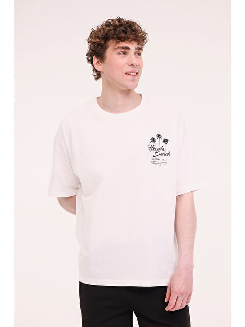 Lumberjack ML GETA 11HL112 5PR Beyaz Erkek Kısa Kol T-Shirt - S000464129-20063