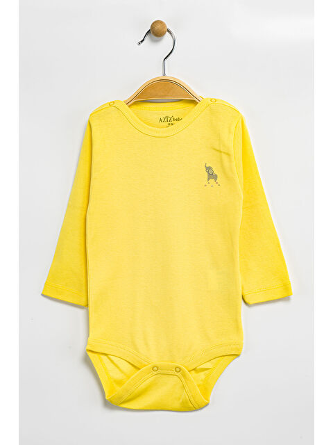 AZİZ BEBE Erkek Kız Bebek Çıtçıtlı % 100 Pamuk Body & Zıbın 0 Ay - 12 Ay - S000486735-20072