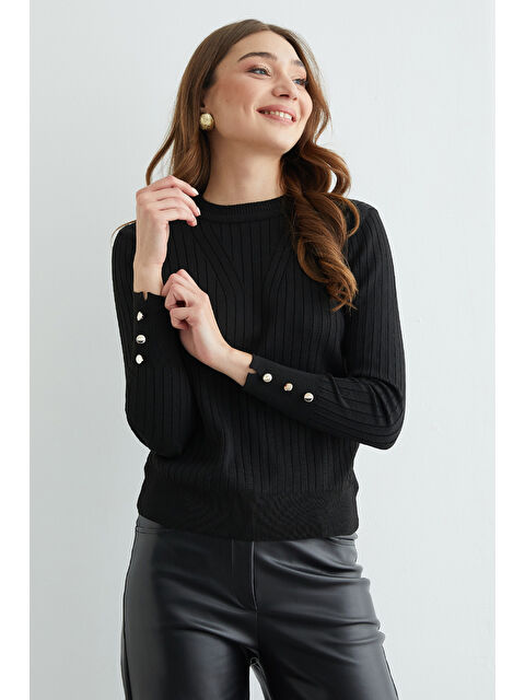 Fullamoda Fitilli Bisiklet Yaka Triko Kazak - S000503916-19351