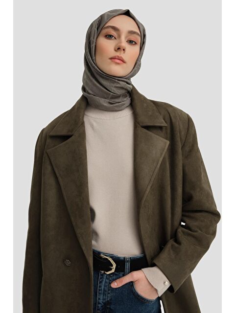 ARMİNE Süet Blazer Ceket 24K5710 Haki - S000508516-18547