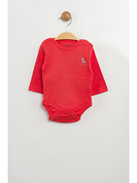 AZİZ BEBE Erkek Kız Bebek Çıtçıtlı % 100 Pamuk Body & Zıbın 0 Ay - 12 Ay - S000486735-20013