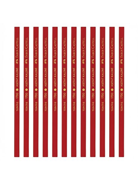 Faber-Castell 1700 Kurşun Asetat Kalemi Kırmızı 12 Adet - S000464133-20045