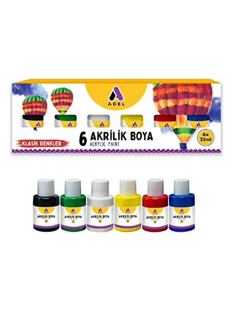 ADEL Akrilik Boya 6x25 ml Metalik Renkler (15191) - S000464136-23173