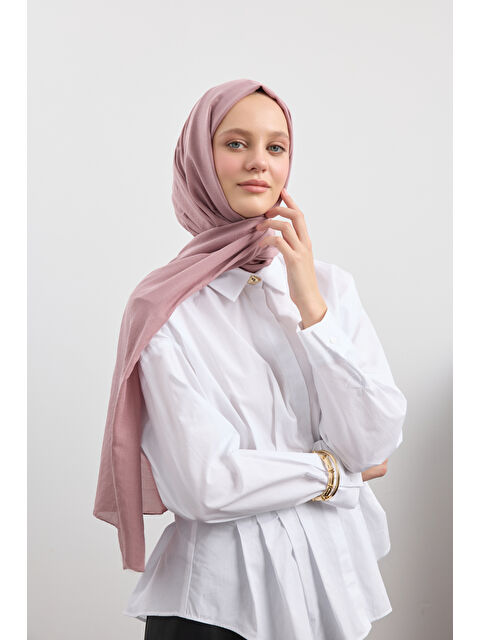 QEF Organik Crash Şal Gül Kurusu - S000465738-20028