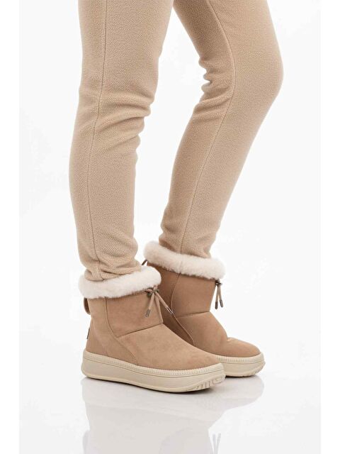 Ayakmod Vizon Kürklü Kaymaz Soğuğa Dirençli Kadın Bot 25003 Z - S000478501-26429