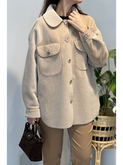 Remsa Cep ve Düğme Detaylı Ceket 35851 Bej - S000466884-19928