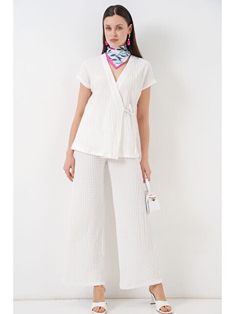 Bigdart Kadın Örme İkili Takım 30064 - Beyaz - S000510734-20063