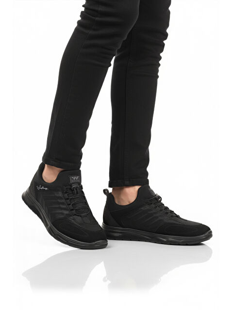 Walkway Siyah Elastik Bağcıklı Hafif Esnek Erkek Spor Ayakkabı Dong 2534 M - S000461570-22238