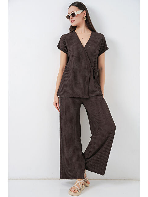 Bigdart Kadın Örme İkili Takım 30064 - Kahverengi