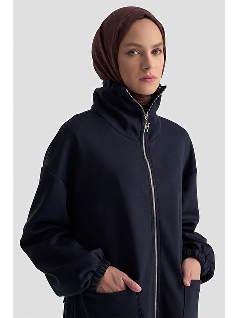 ARMİNE Yüksek Yaka Örme Giyçık 25Kd1503 Lacivert - S000466887-21164
