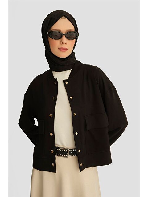 ARMİNE Hakim Yaka Modal Ceket 25Yd4233-1 Siyah - S000508524-19351