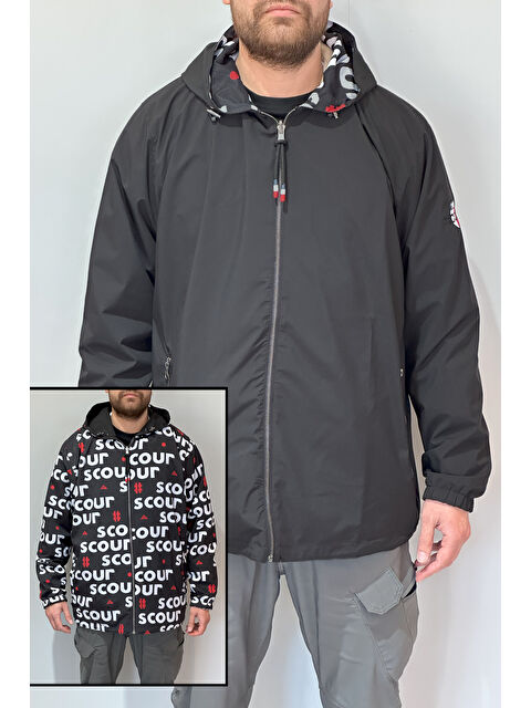 Remsa Erkek Çift Taraflı Battal Büyük Beden Yağmurluk 24726 Siyah - S000372381-19351