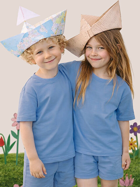 MSHB&G Oversize Mavi Unisex T-shirt