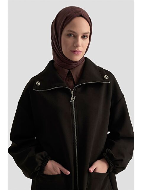 ARMİNE Yüksek Yaka Örme Giyçık 25Kd1503 Siyah - S000466887-19351