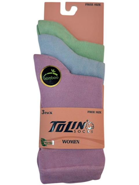 Tolin Kadın 3 lü Bambu Çorap Seti 24024 - S000386761-23173